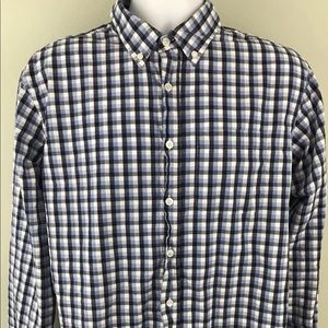 Johnnie-O checkered long sleeve button up shirt